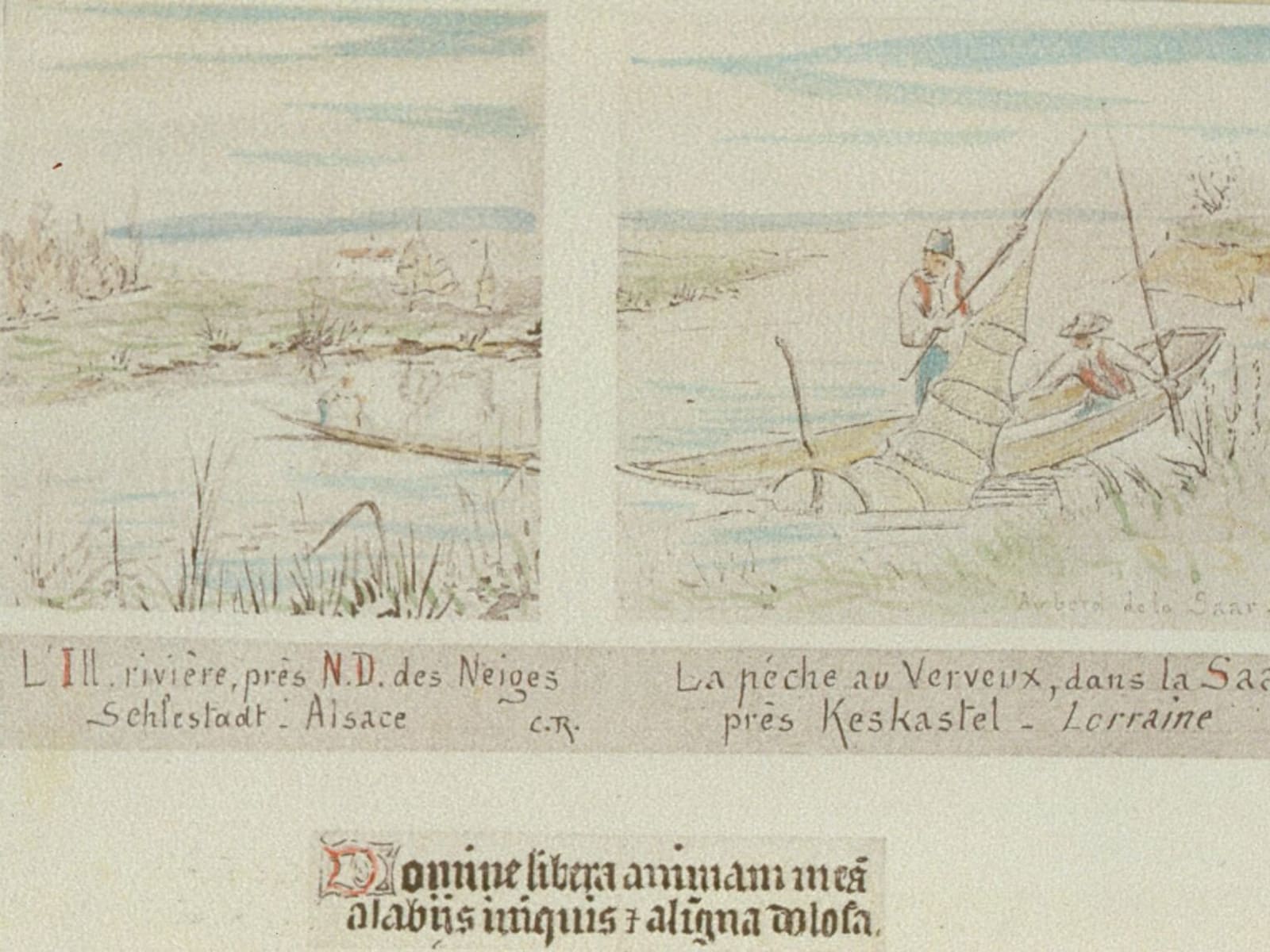 L'Ill, rivière près N.D. des Neiges. Schlestadt - Alsace - btv1b10203664s