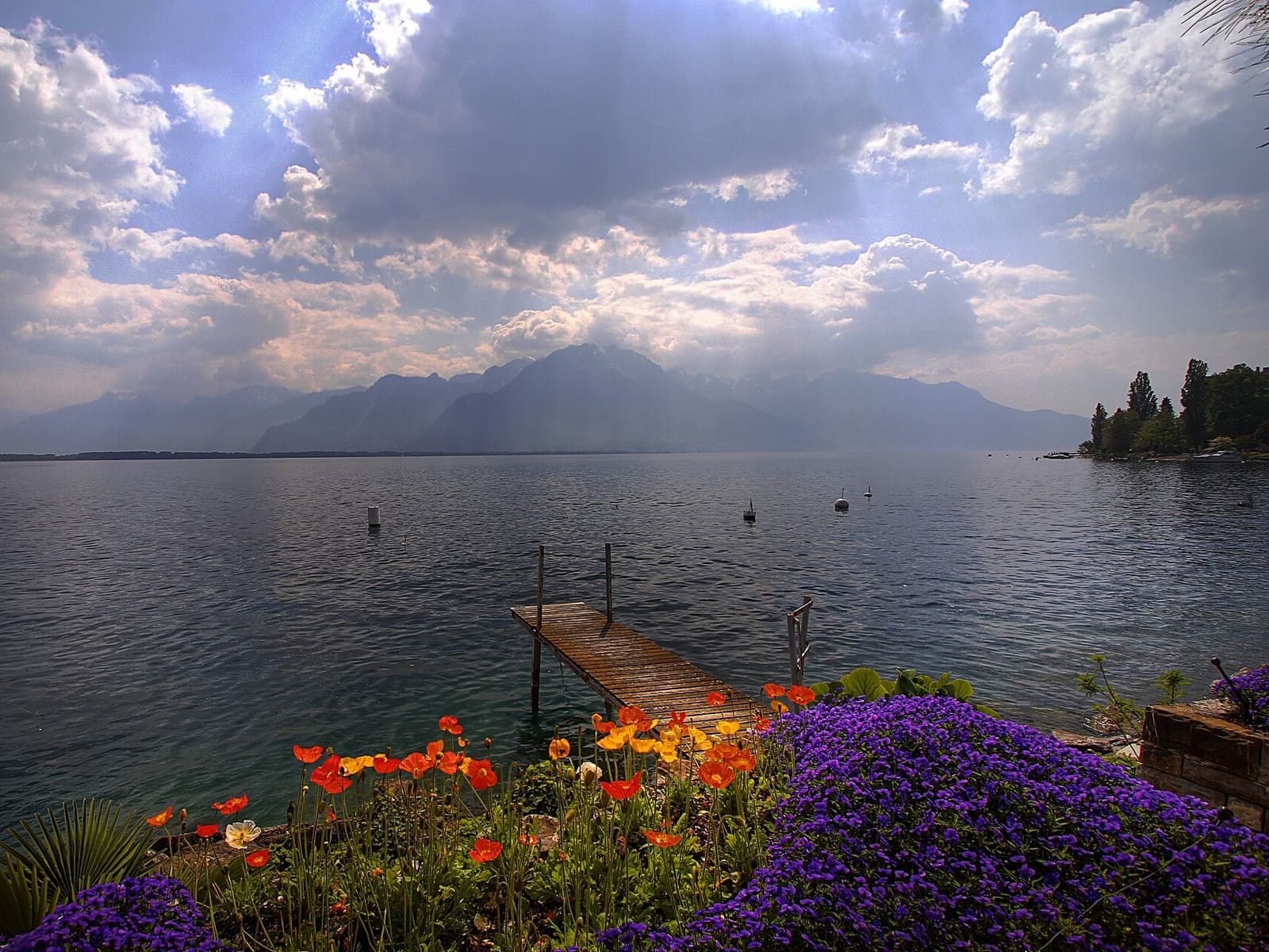 Vue du lac Léman depuis Montreux 2007